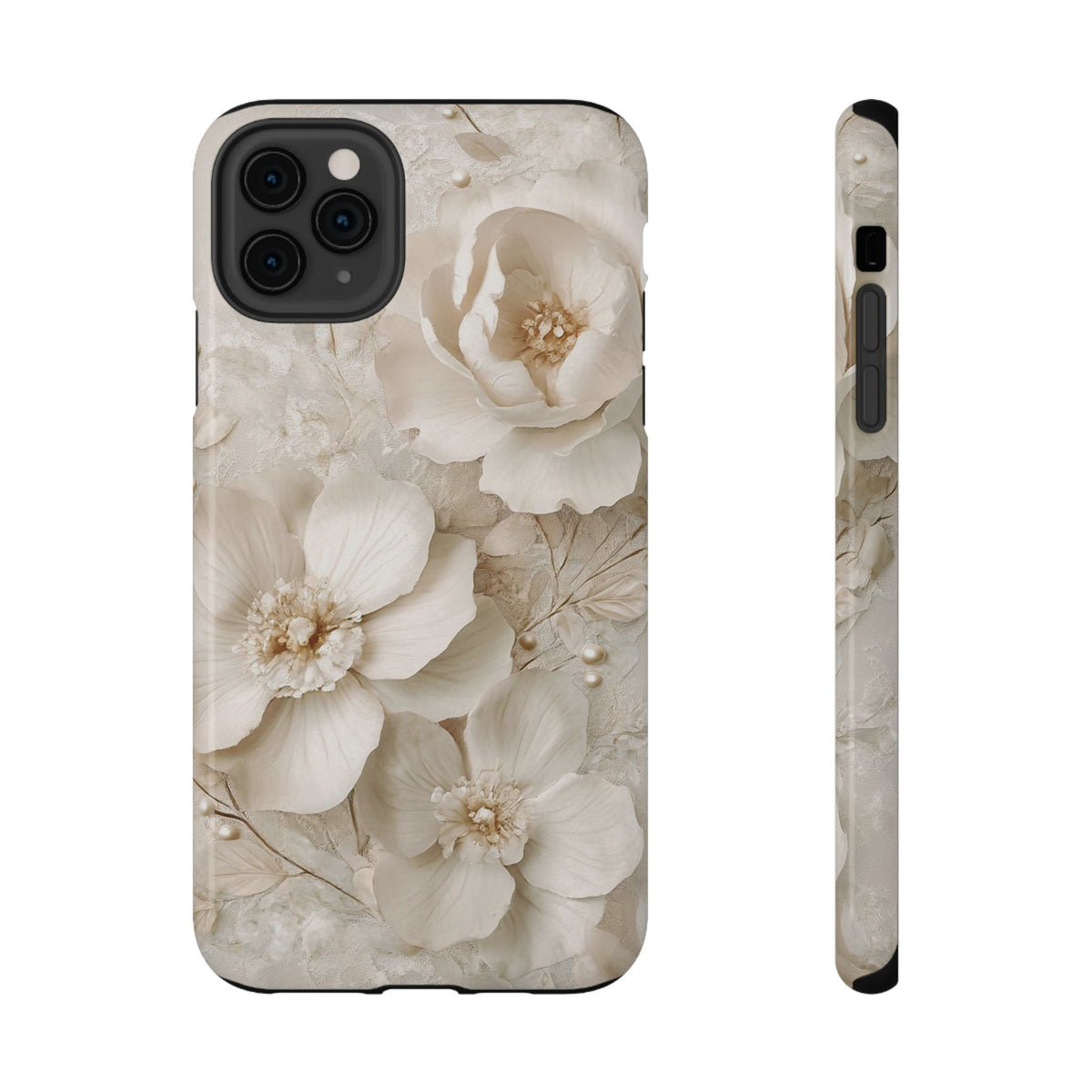 Ivory Blossom protective phone case for iPhone 11 Pro Max, glossy finish