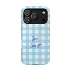 Jesus Loves You protective phone case for iPhone 18 Pro, glossy finish