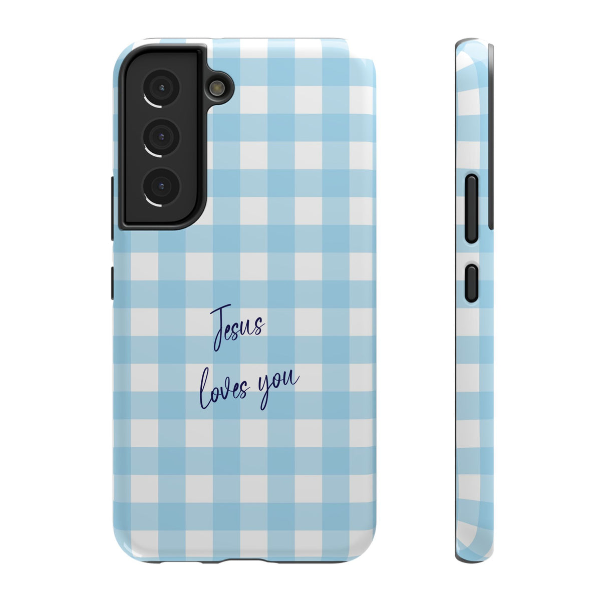 Jesus Loves You protective phone case for Samsung Galaxy S22, glossy finish
