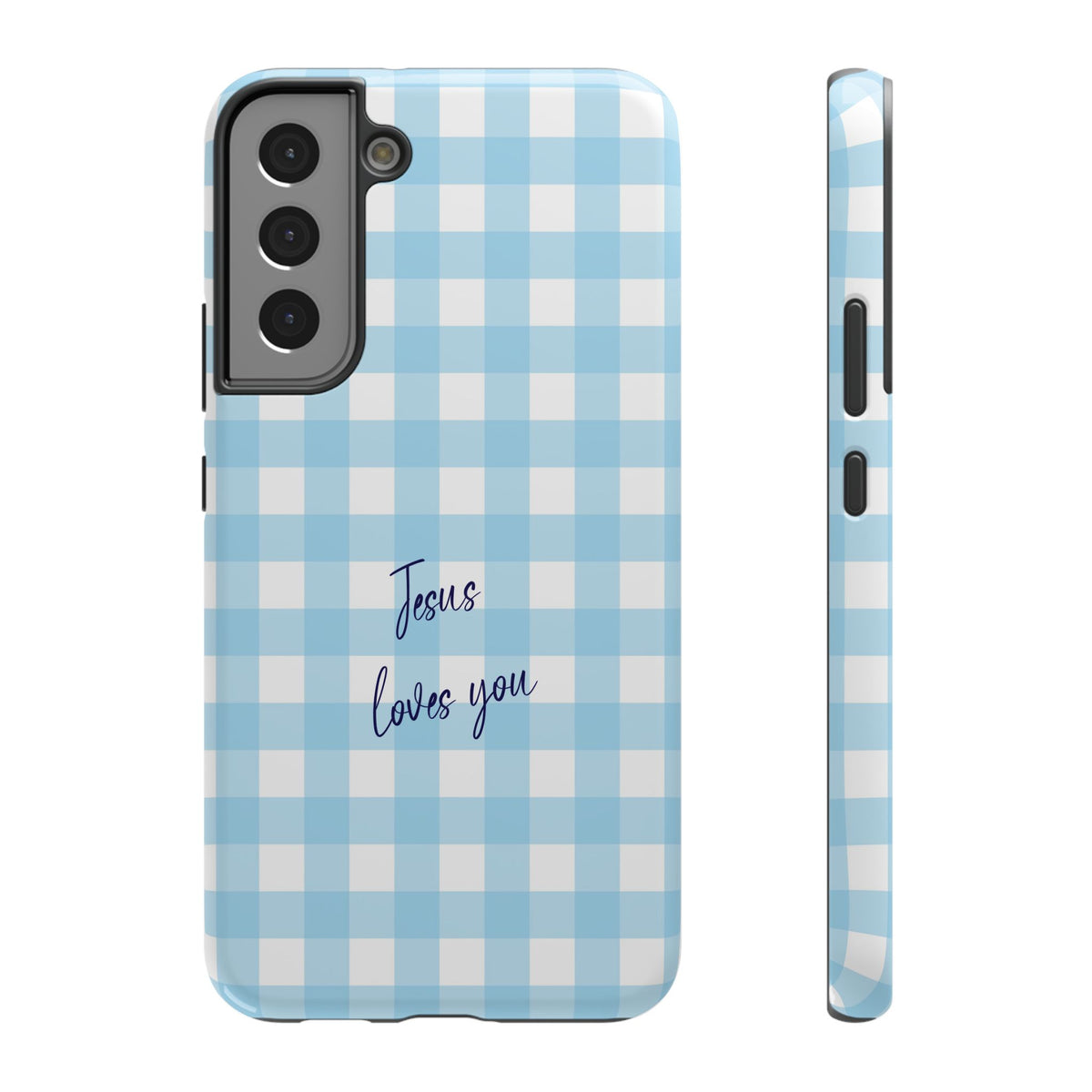 Jesus Loves You protective phone case for Samsung Galaxy S22 Plus, glossy finish