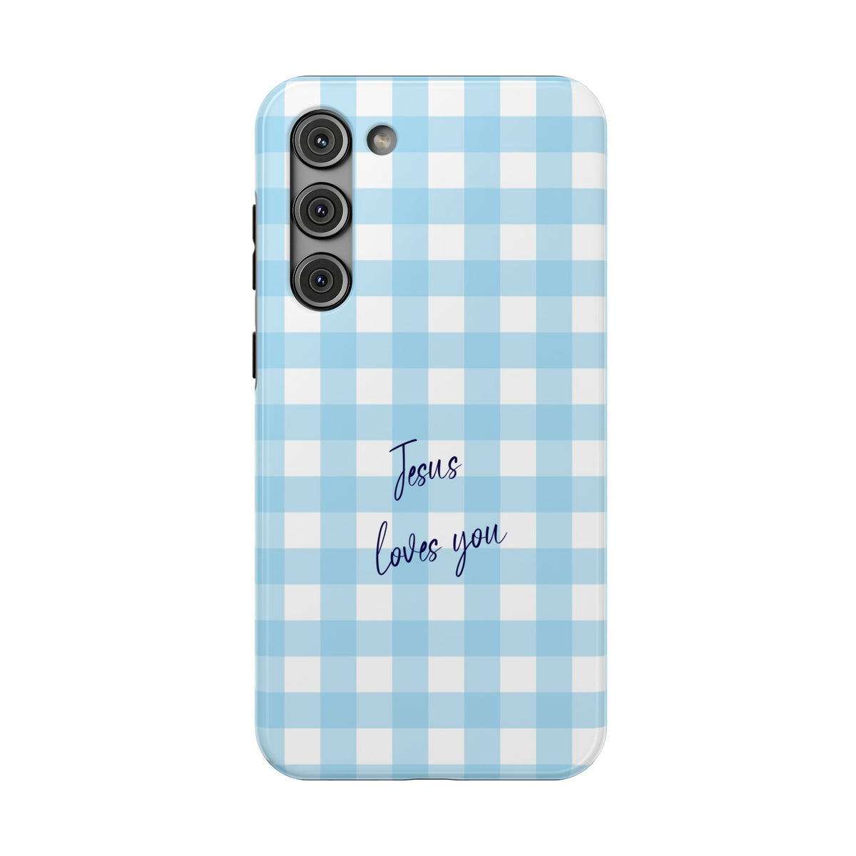 Jesus Loves You protective phone case for Samsung Galaxy S23 Plus, glossy finish