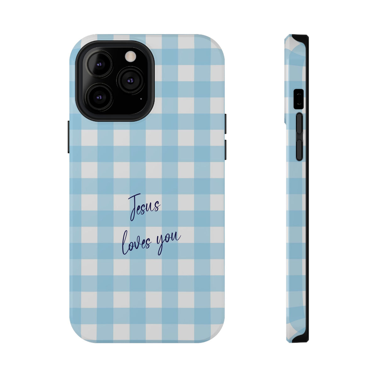 Jesus Loves You protective phone case for iPhone 13 Pro Max, glossy finish
