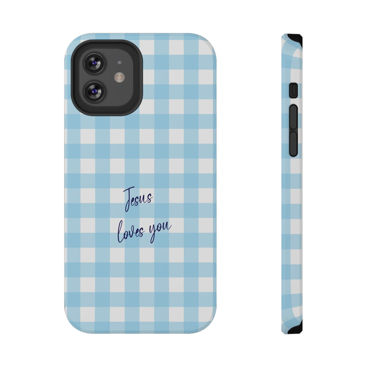 Jesus Loves You protective phone case for iPhone 12, glossy finish