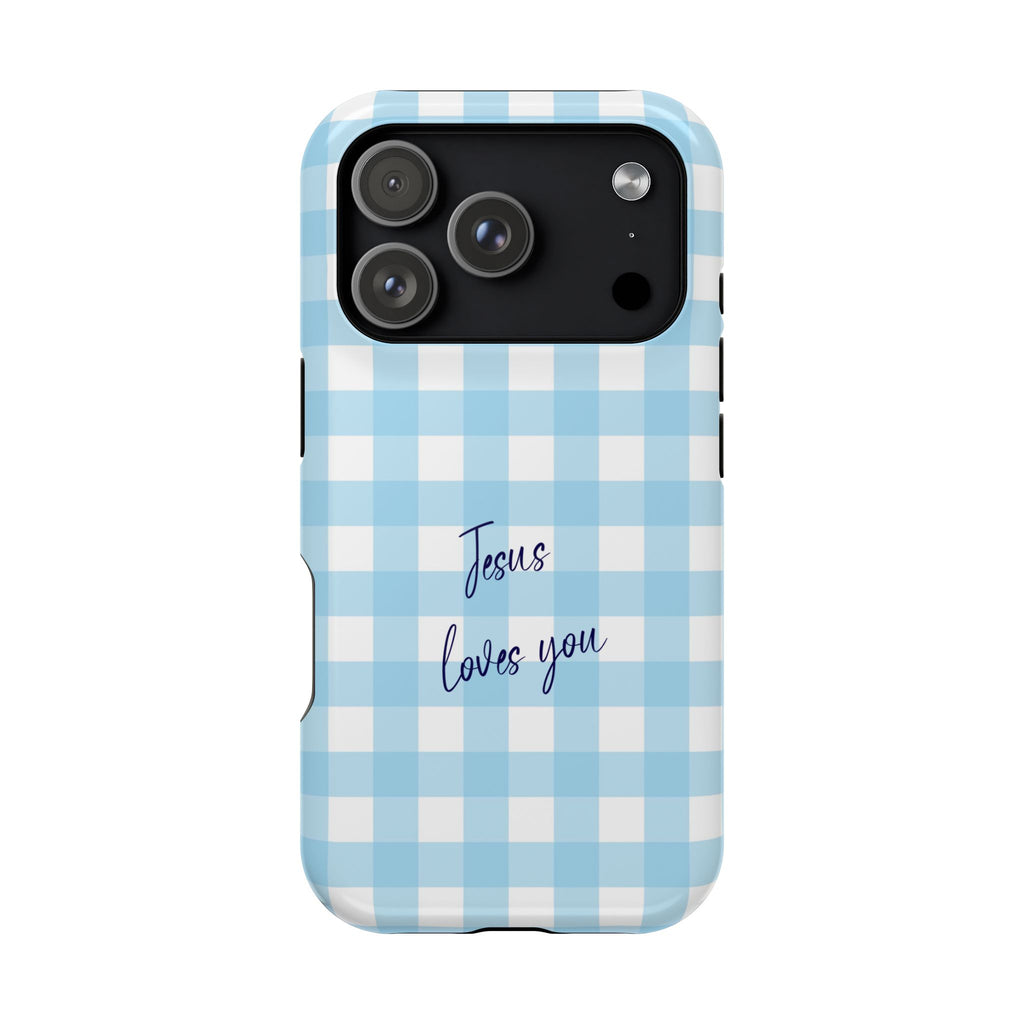 Jesus Loves You MagSafe case for iPhone 18 Pro, glossy finish