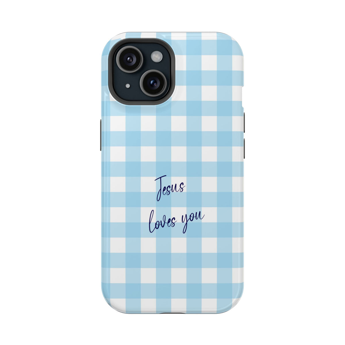 Jesus Loves You MagSafe case for iPhone 15, glossy finish