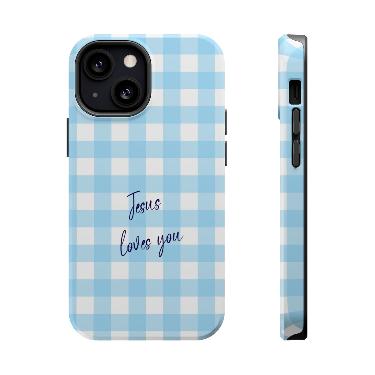 Jesus Loves You MagSafe case for iPhone 13 Mini, glossy finish