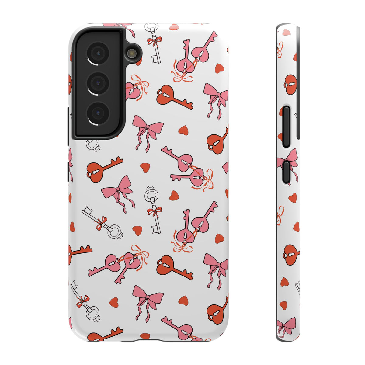 Key to My Heart protective phone case for Samsung Galaxy S22, glossy finish