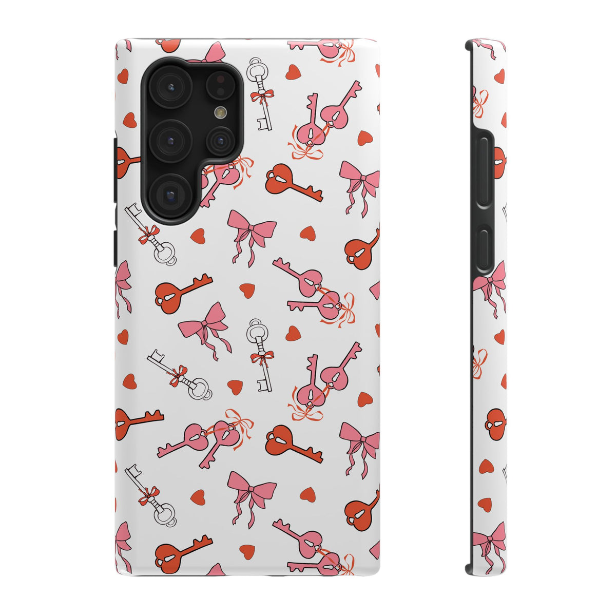Key to My Heart protective phone case for Samsung Galaxy S22 Ultra, glossy finish