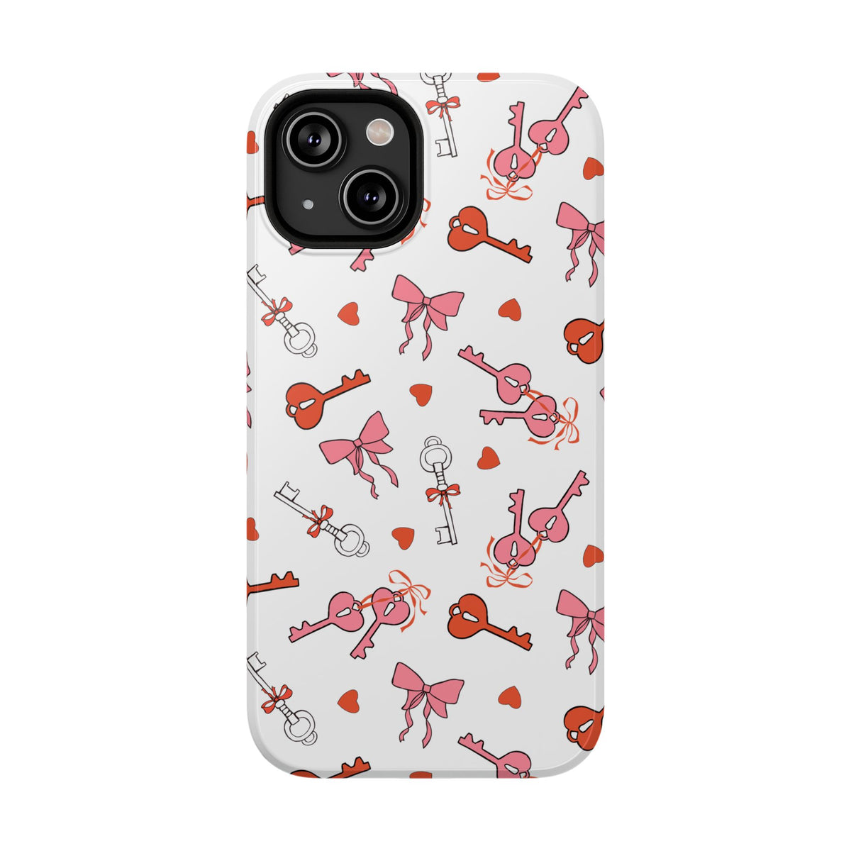 Key to My Heart protective phone case for iPhone 14, glossy finish