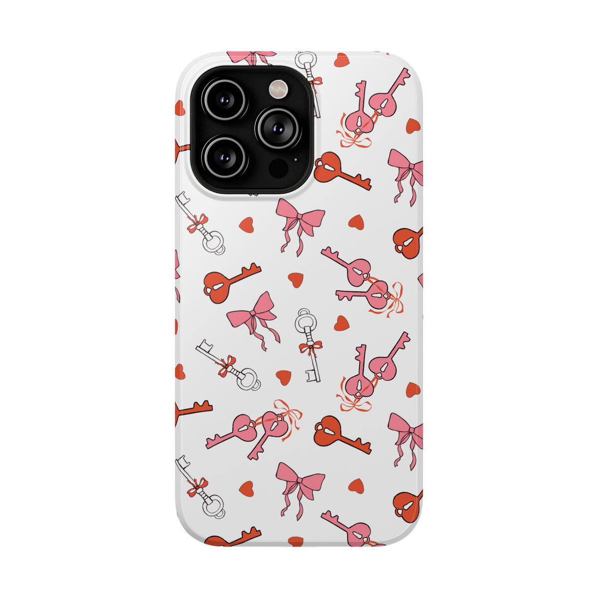 Key to My Heart protective phone case for iPhone 14 Pro Max, glossy finish