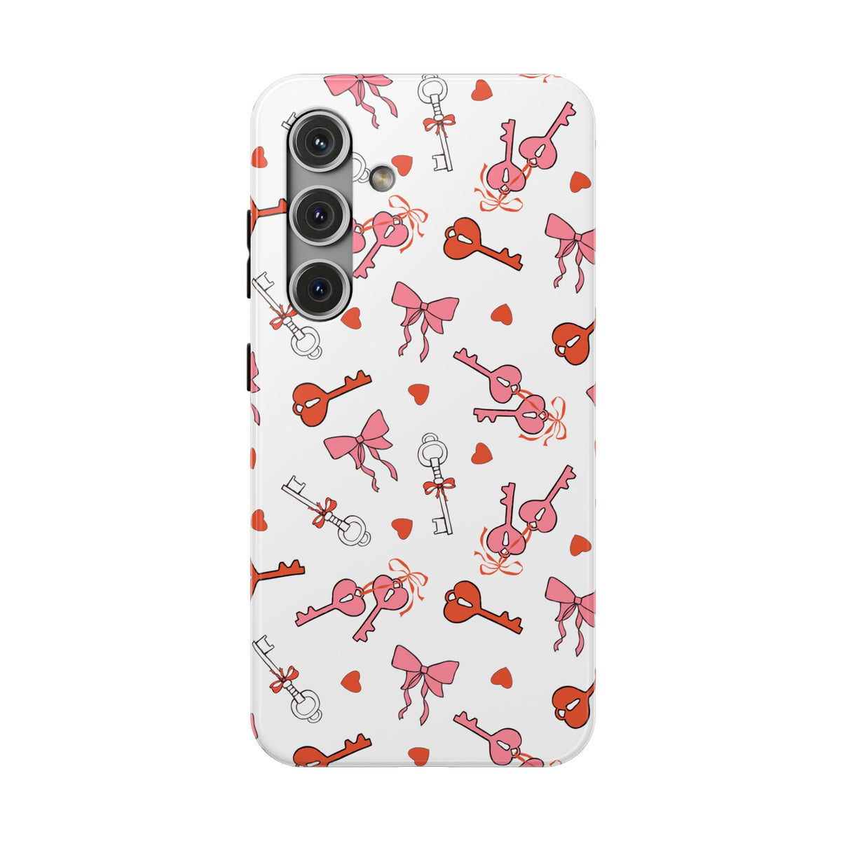 Key to My Heart protective phone case for Samsung Galaxy S24, glossy finish