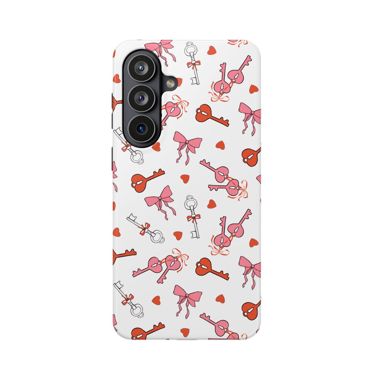 Key to My Heart protective phone case for Samsung Galaxy S26 Plus, glossy finish