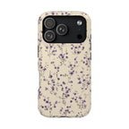 Lavender Ditsy protective phone case for iPhone 18 Pro, glossy finish