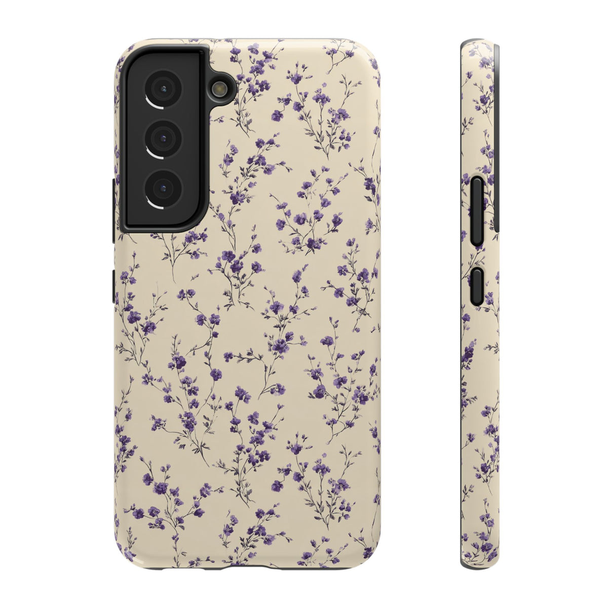 Lavender Ditsy protective phone case for Samsung Galaxy S22, glossy finish