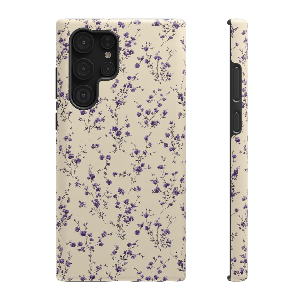 Lavender Ditsy protective phone case for Samsung Galaxy S22 Ultra, glossy finish