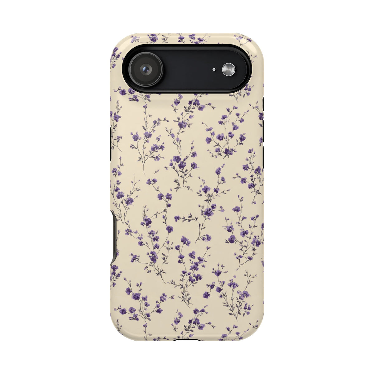 Lavender Ditsy protective phone case for iPhone 17 Air, glossy finish