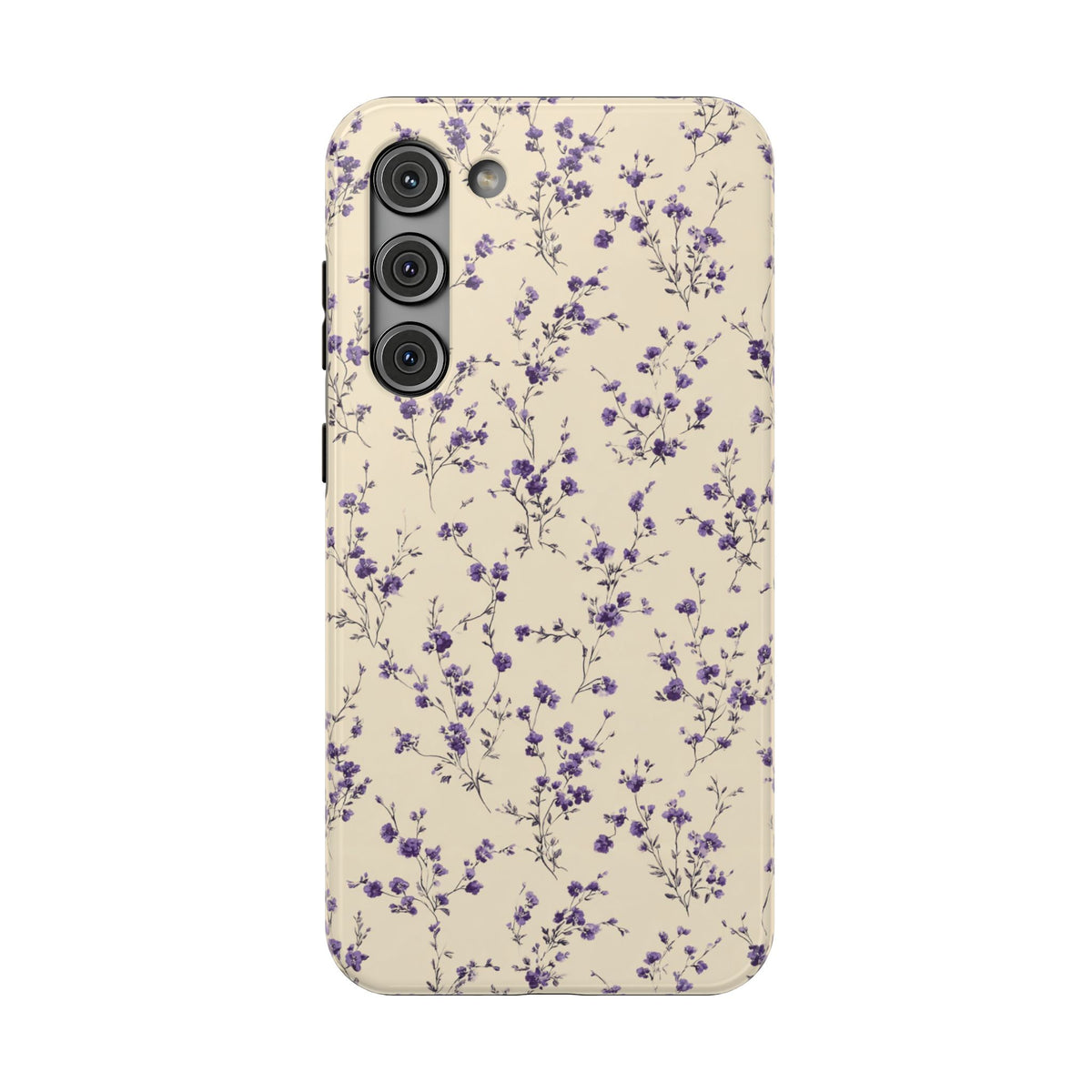 Lavender Ditsy protective phone case for Samsung Galaxy S23 Plus, glossy finish