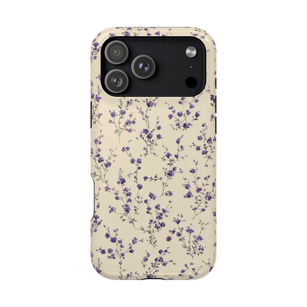 Lavender Ditsy protective phone case for iPhone 18 Pro Max, glossy finish