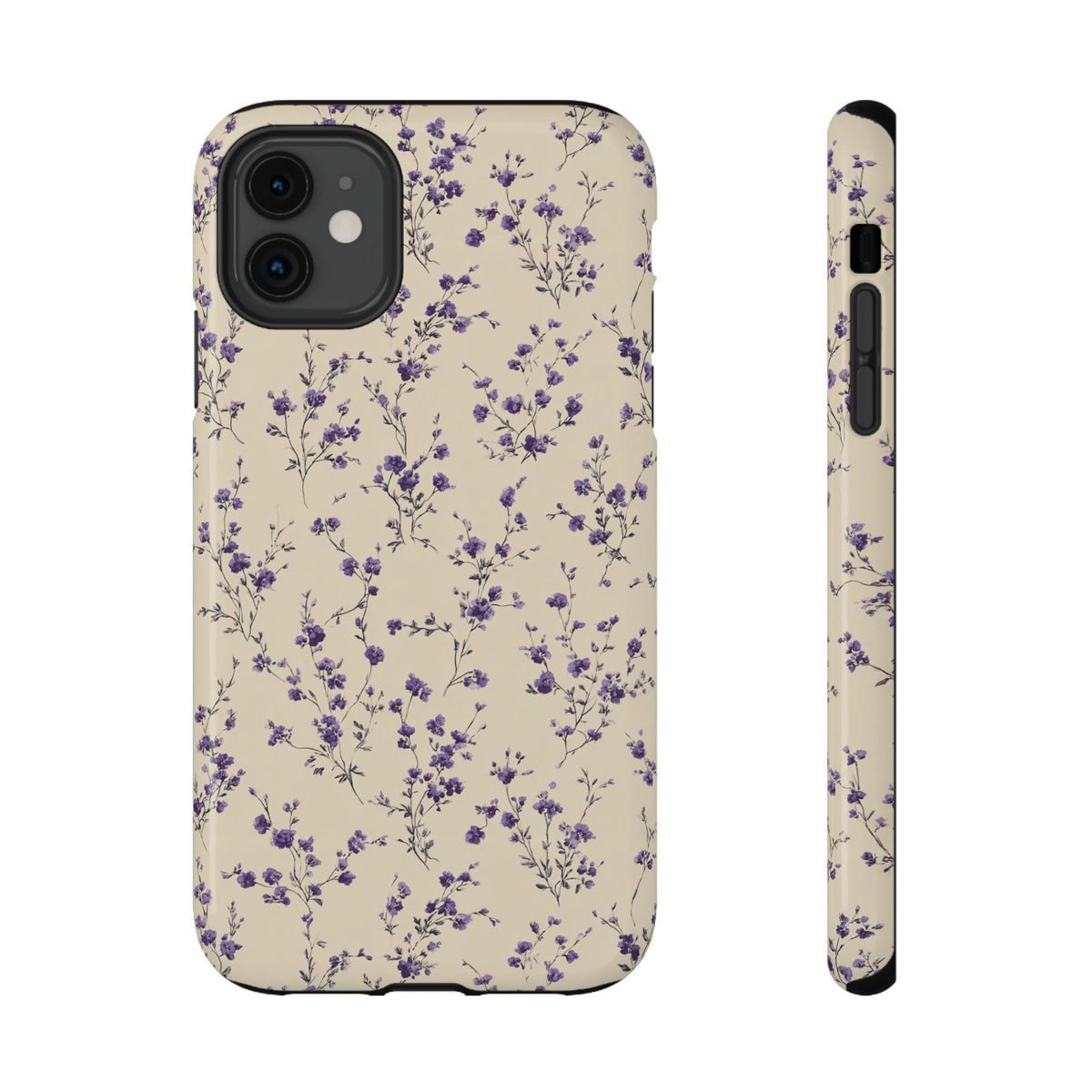 Lavender Ditsy protective phone case for iPhone 11, glossy finish