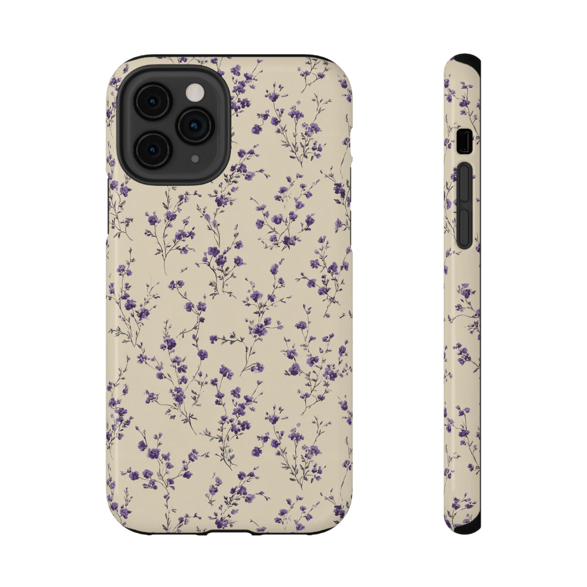 Lavender Ditsy protective phone case for iPhone 11 Pro, glossy finish