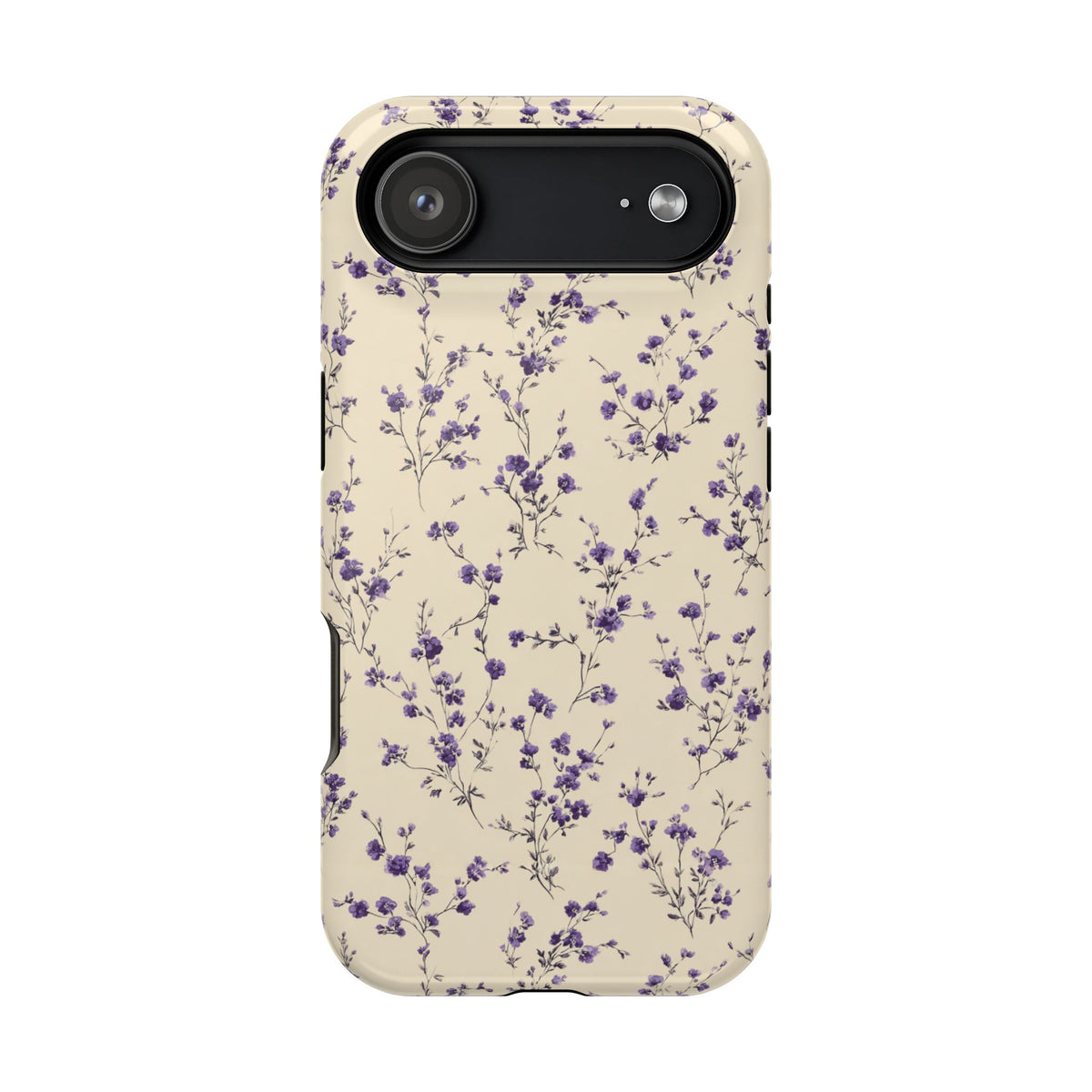 Lavender Ditsy MagSafe case for iPhone 17 Air, glossy finish