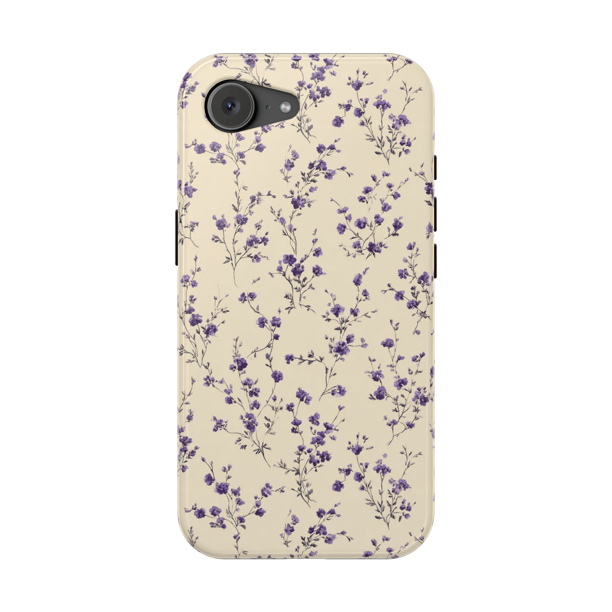 Lavender Ditsy MagSafe case for iPhone 16e, glossy finish