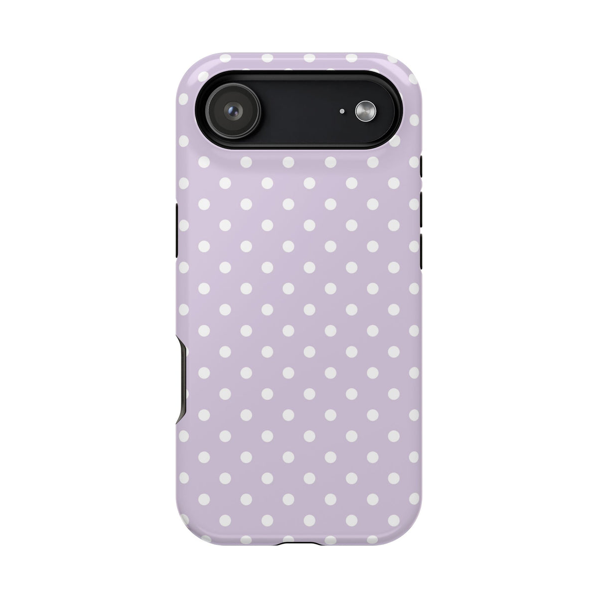 Lavender Polka Dot protective phone case for iPhone 17 Air, glossy finish