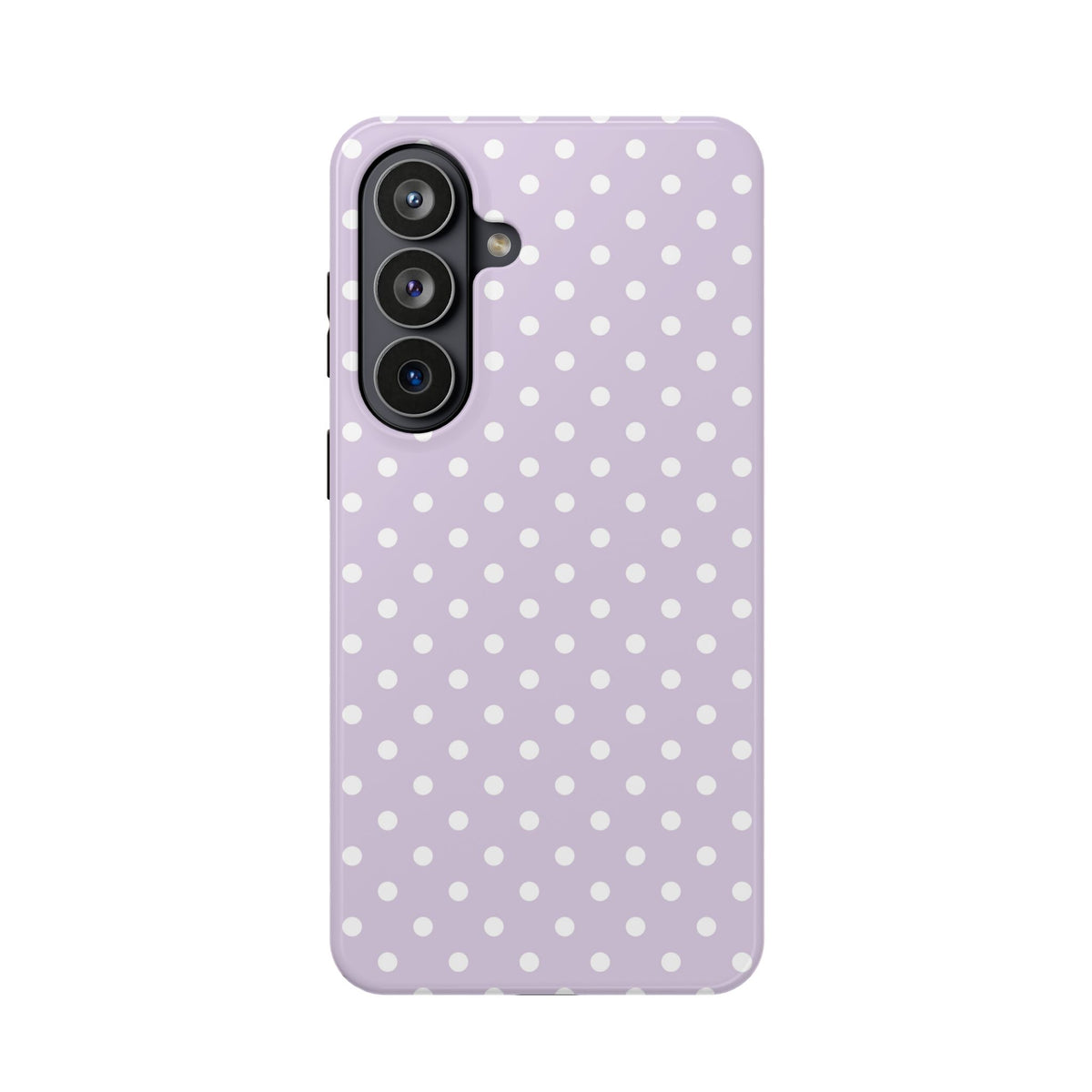 Lavender Polka Dot protective phone case for Samsung Galaxy S26 Plus, glossy finish