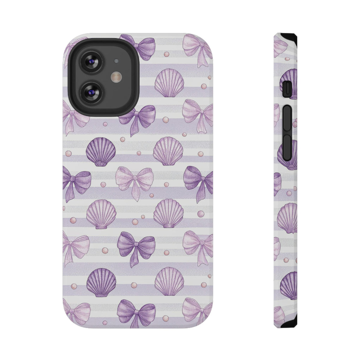Lilac Seashell protective phone case for iPhone 12 Mini, glossy finish