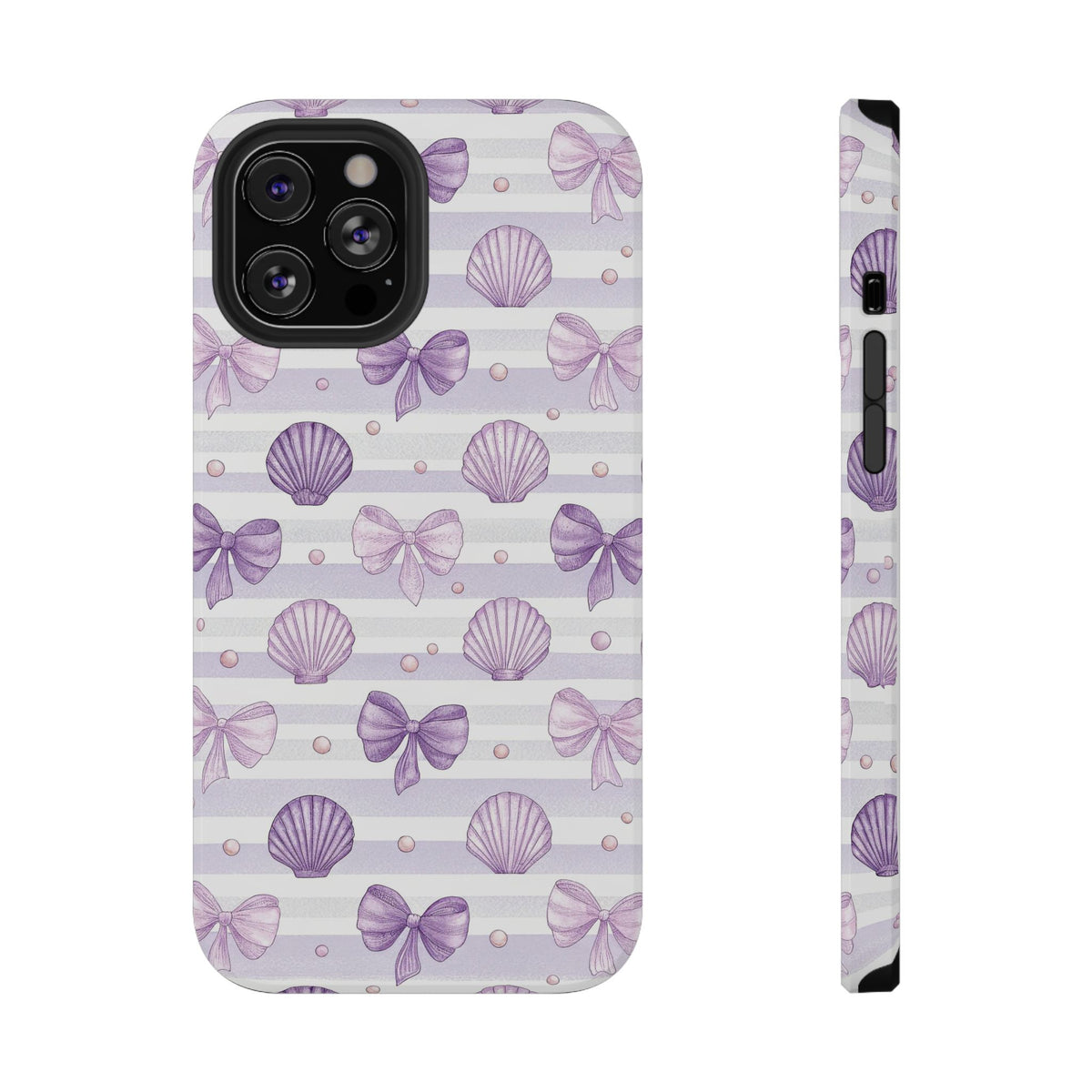 Lilac Seashell protective phone case for iPhone 12 Pro Max, glossy finish