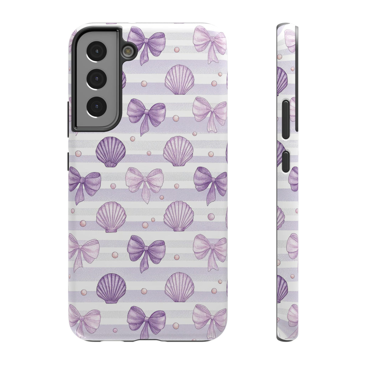 Lilac Seashell protective phone case for Samsung Galaxy S22 Plus, glossy finish