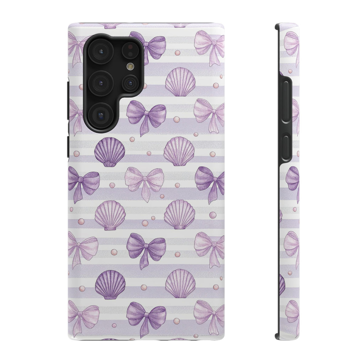 Lilac Seashell protective phone case for Samsung Galaxy S22 Ultra, glossy finish