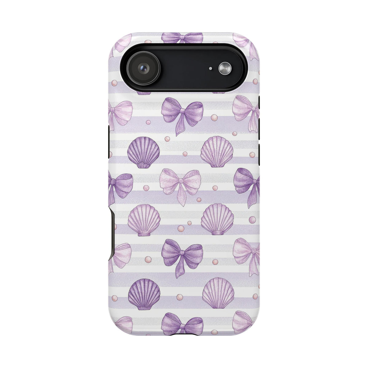 Lilac Seashell protective phone case for iPhone 17 Air, glossy finish