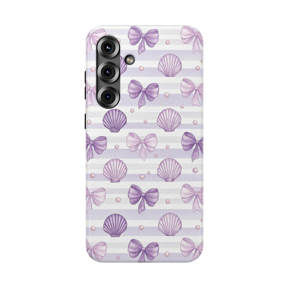 Lilac Seashell protective phone case for Samsung Galaxy S25 Plus, glossy finish