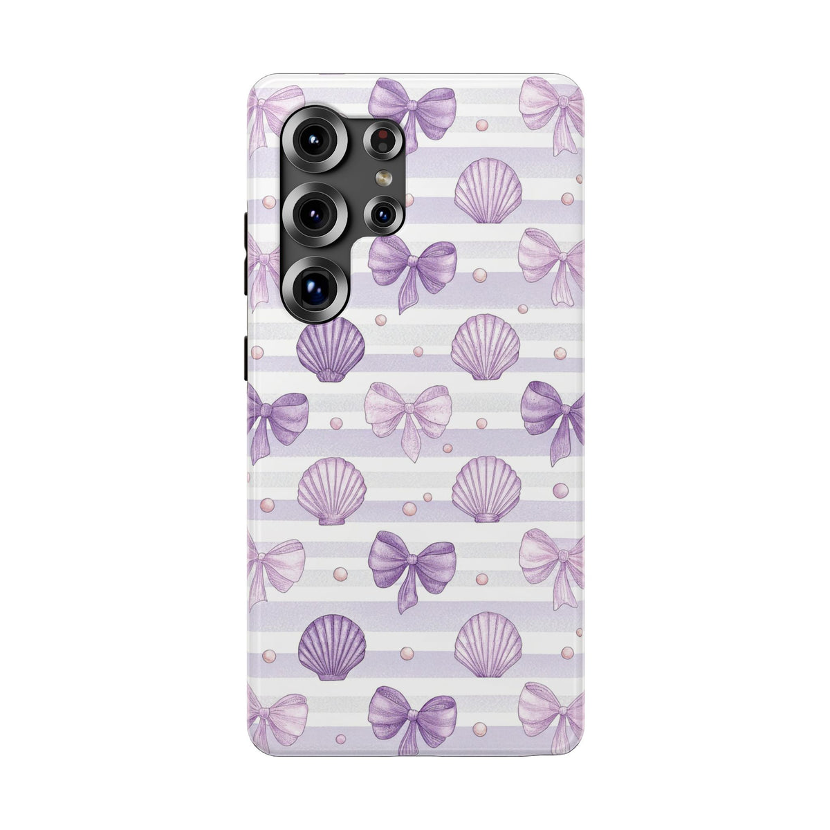 Lilac Seashell protective phone case for Samsung Galaxy S25 Ultra, glossy finish
