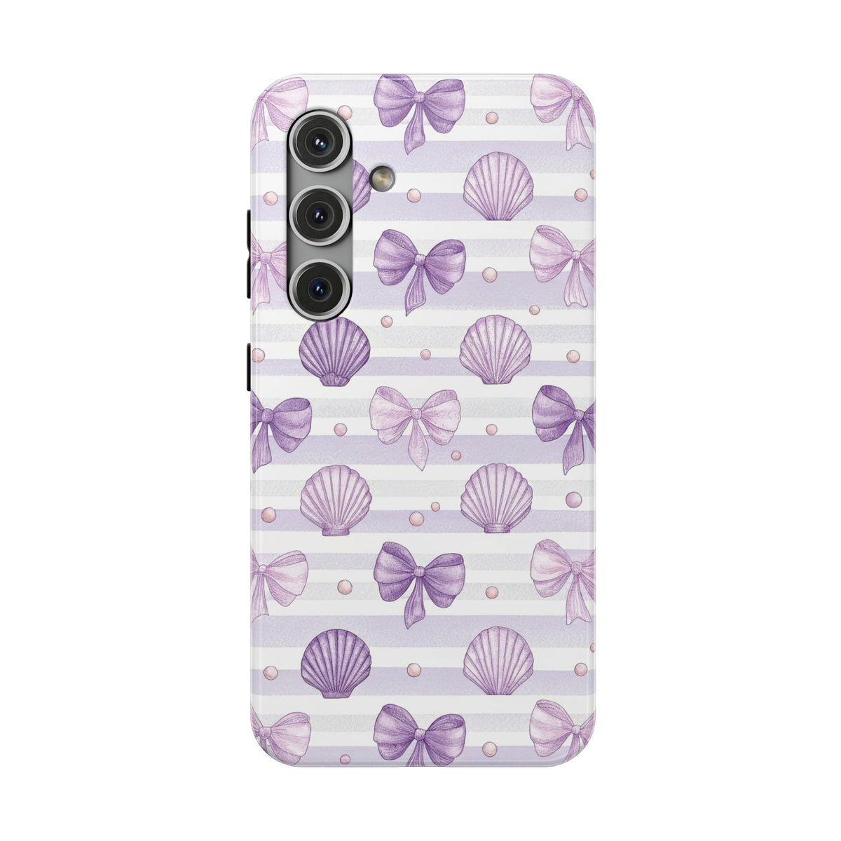 Lilac Seashell protective phone case for Samsung Galaxy S24, glossy finish