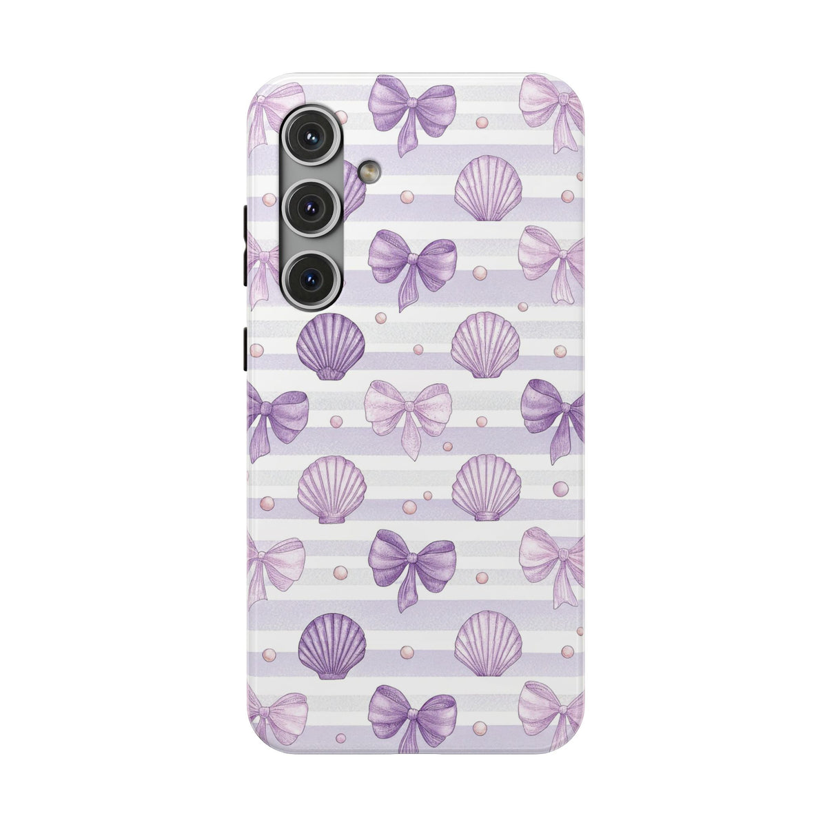 Lilac Seashell protective phone case for Samsung Galaxy S24 Plus, glossy finish