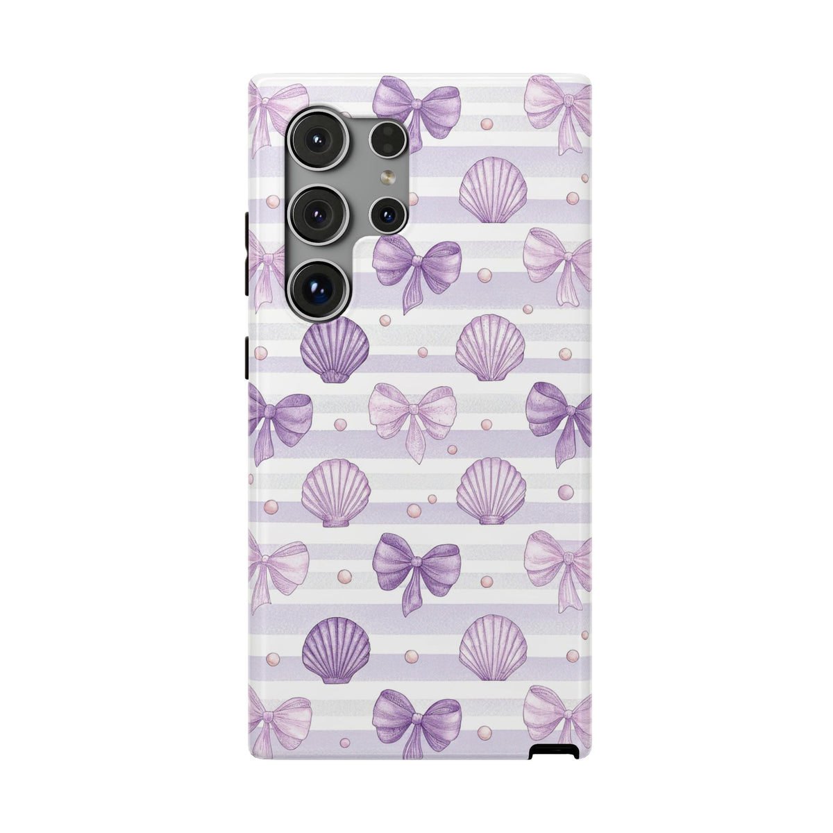 Lilac Seashell protective phone case for Samsung Galaxy S24 Ultra, glossy finish