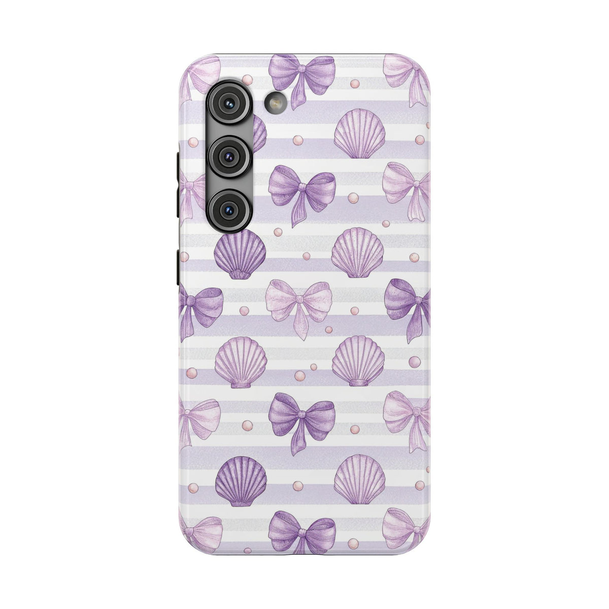 Lilac Seashell protective phone case for Samsung Galaxy S23, glossy finish