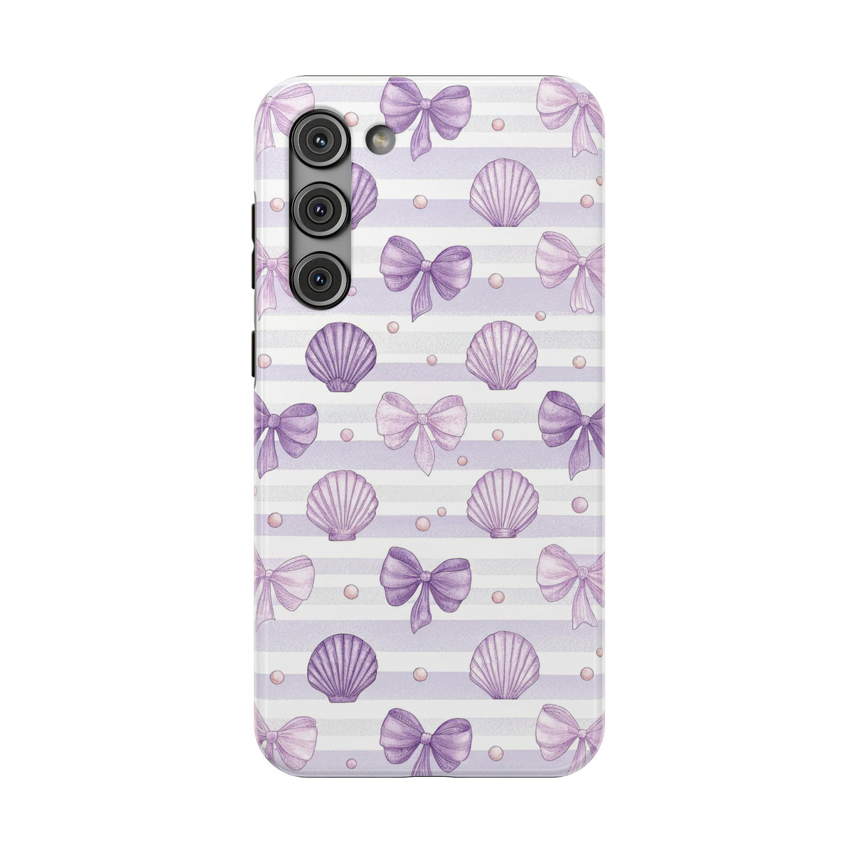Lilac Seashell protective phone case for Samsung Galaxy S23 Plus, glossy finish