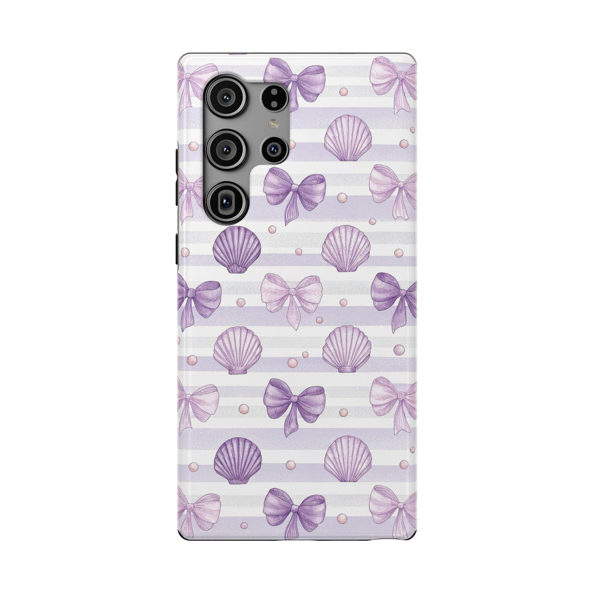 Lilac Seashell protective phone case for Samsung Galaxy S23 Ultra, glossy finish