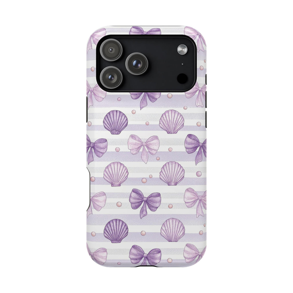 Lilac Seashell protective phone case for iPhone 18 Pro Max, glossy finish