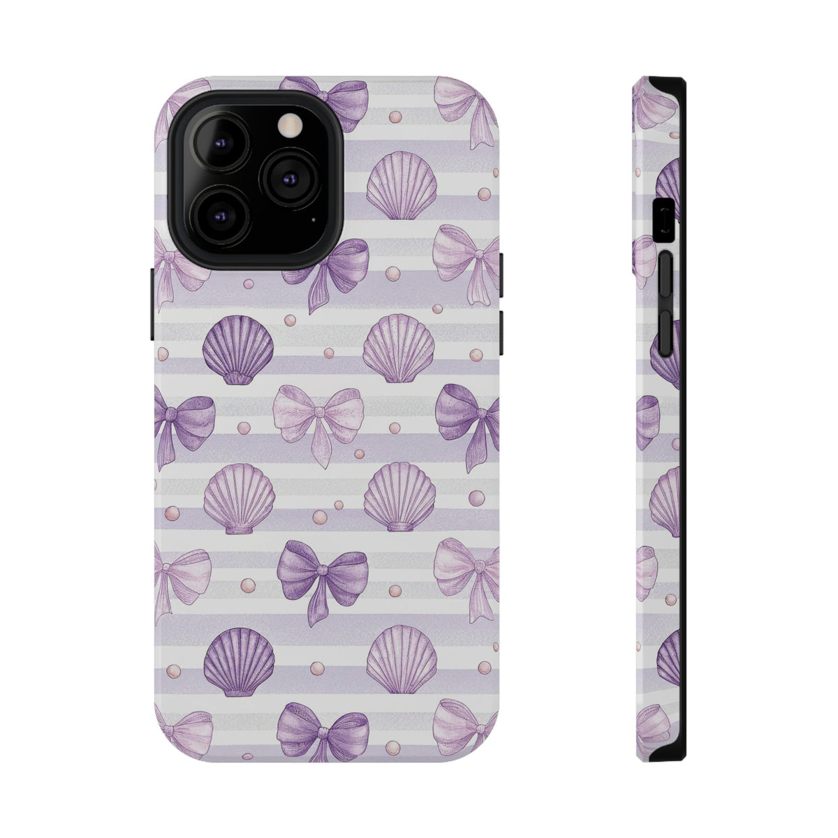 Lilac Seashell protective phone case for iPhone 13 Pro Max, glossy finish