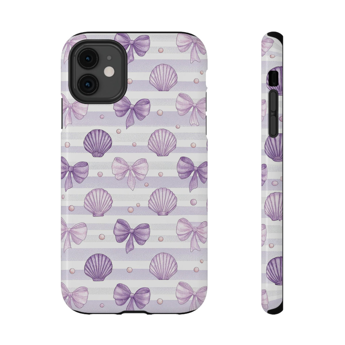 Lilac Seashell protective phone case for iPhone 11, glossy finish