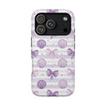 Lilac Seashell MagSafe case for iPhone 18 Pro, glossy finish