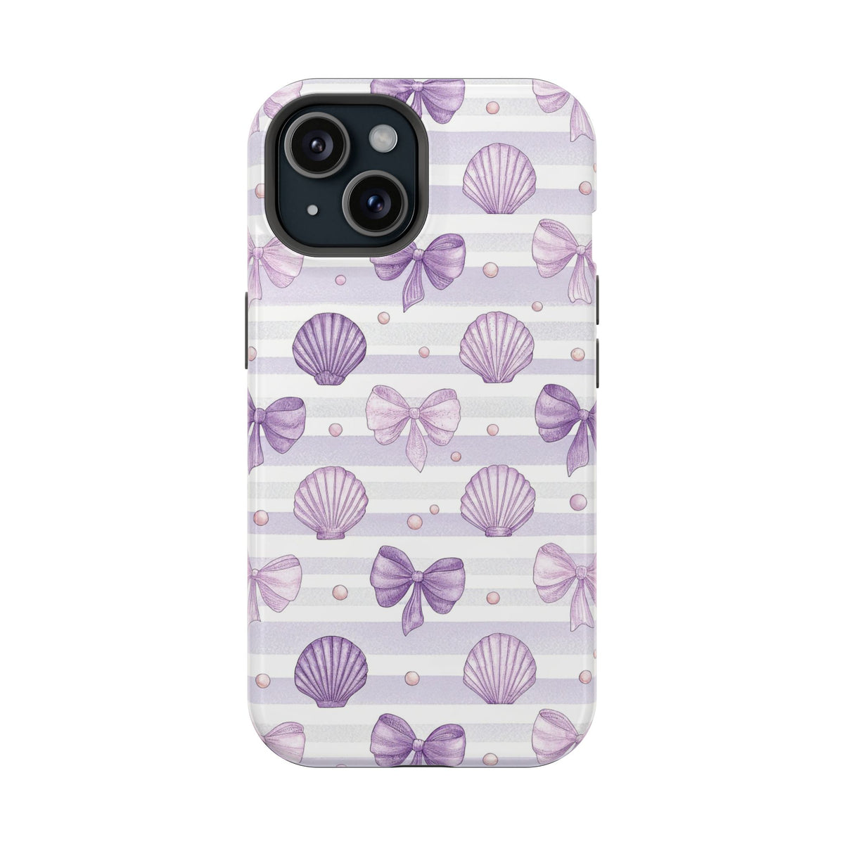 Lilac Seashell MagSafe case for iPhone 15, glossy finish