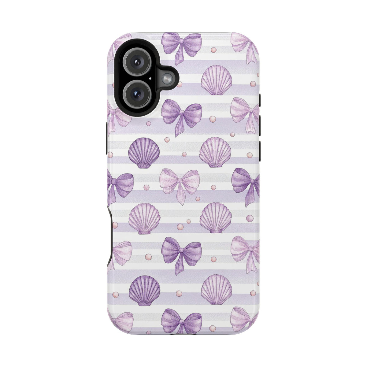 Lilac Seashell MagSafe case for iPhone 16 Plus, glossy finish