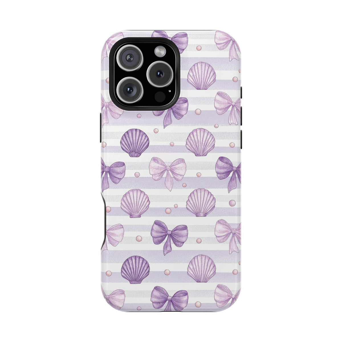 Lilac Seashell MagSafe case for iPhone 16 Pro Max, glossy finish