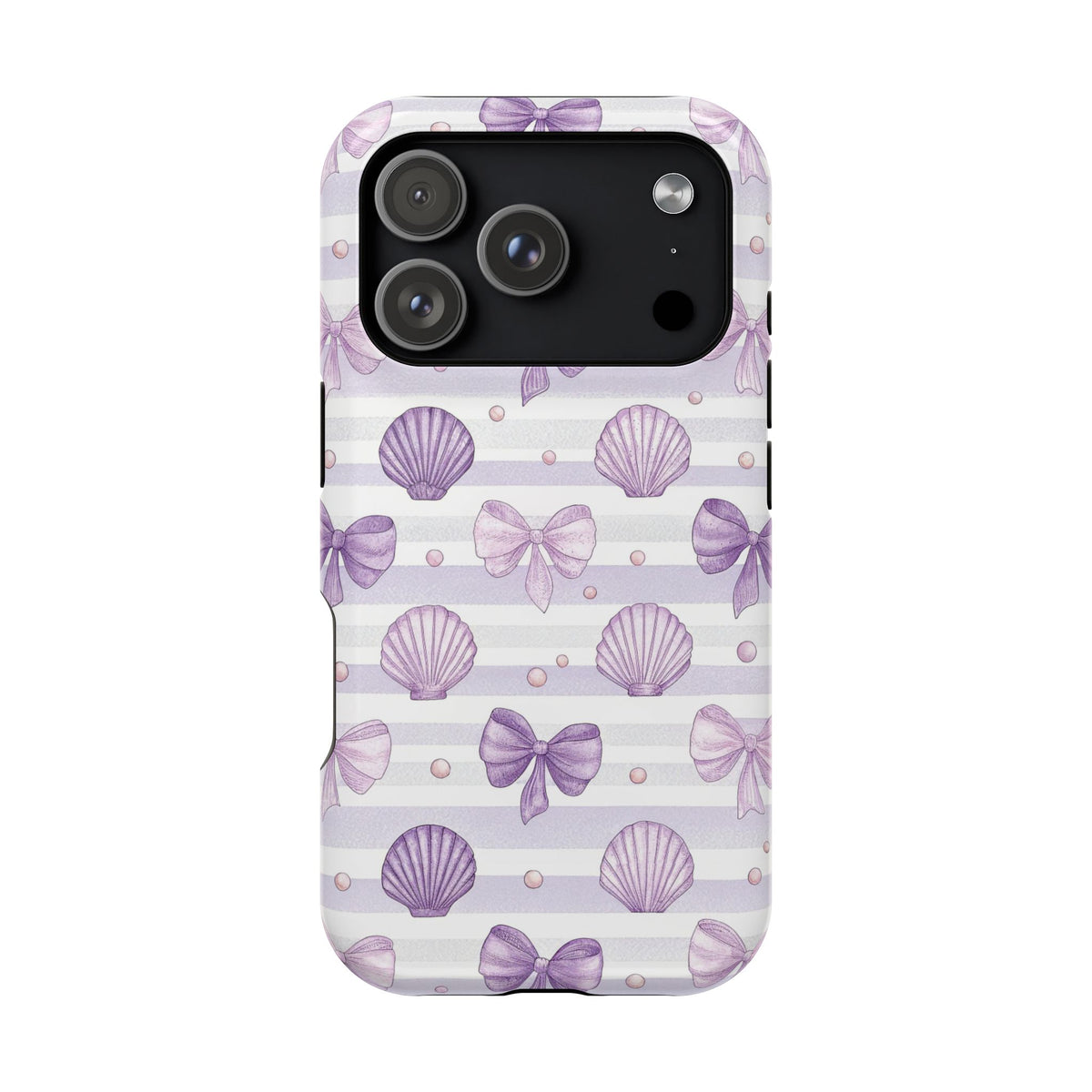 Lilac Seashell MagSafe case for iPhone 17 Pro, glossy finish