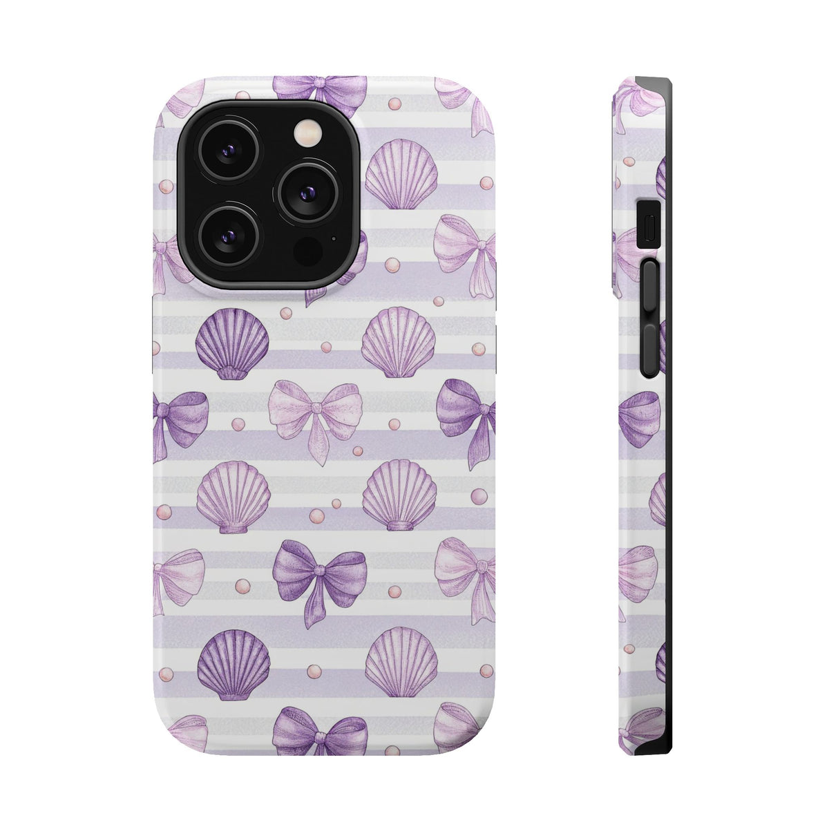 Lilac Seashell MagSafe case for iPhone 14 Pro, glossy finish